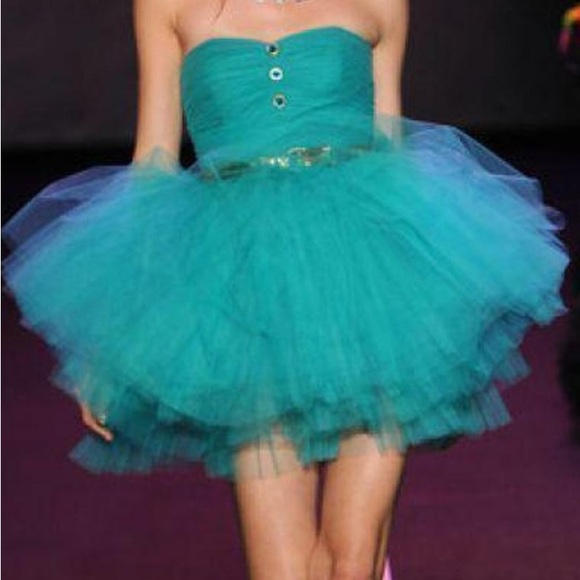 🛼 Y2K Betsey Johnson Aqua Blue Dress 🛼 - Picture 5 of 5